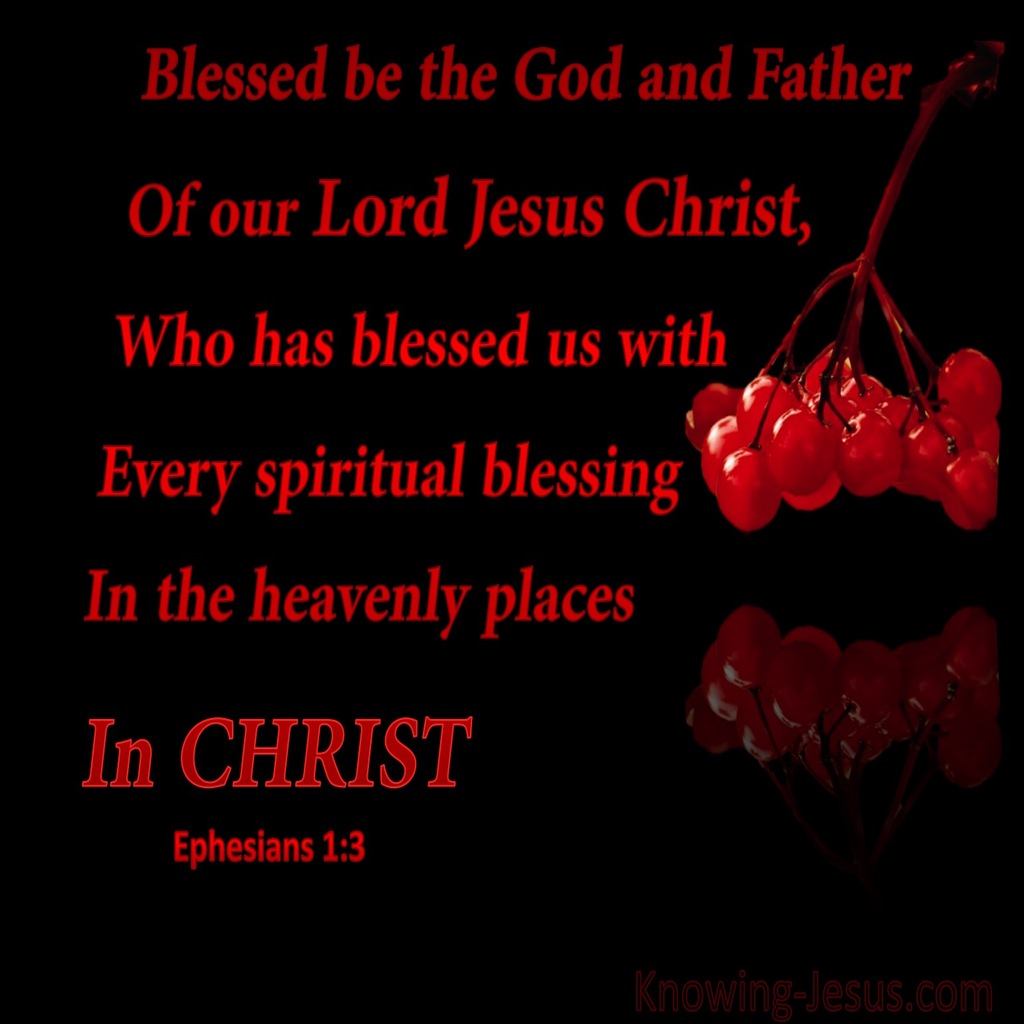 Ephesians 1:3 Every Spiritual Blessing In Christ (red)